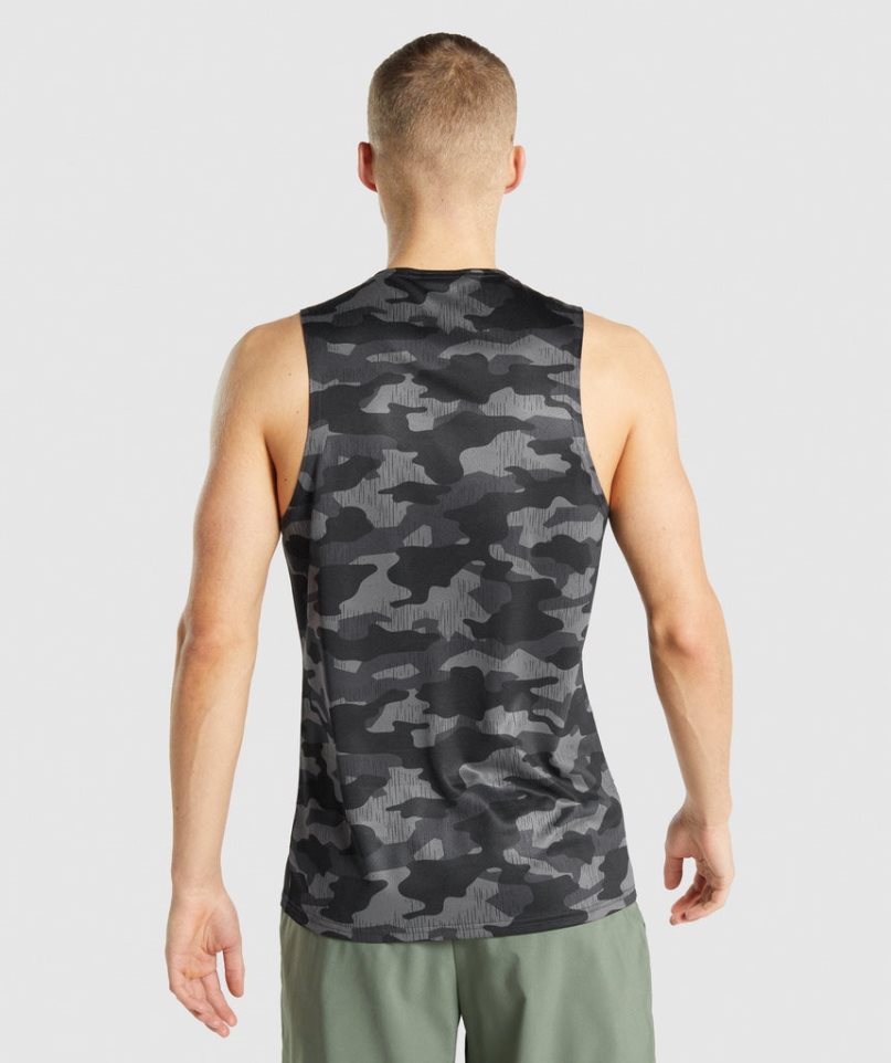 Men's Gymshark Arrival Tanks Camo | NZ 7XBPWG